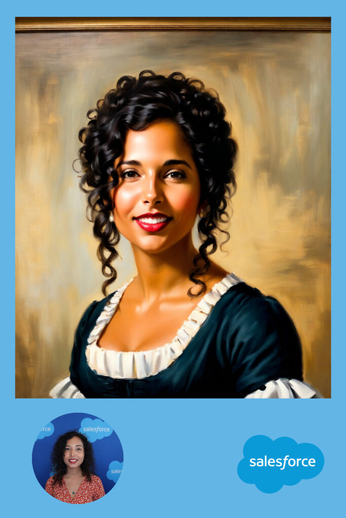 AI Booth lady re generate din to portrait