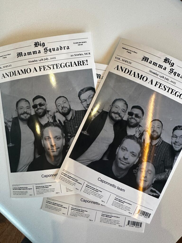 newspaper photobooth  manchester print outs