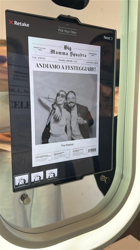 Newspaper photobooth Manchester