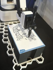 AI Sketchbot drawing