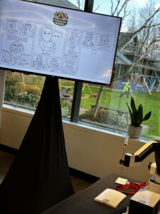 AI Sketches on display screen