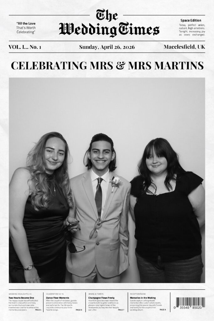 Wedding guests photobooth