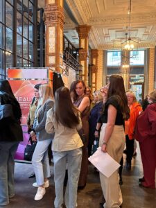 Guests mingling around photobooth