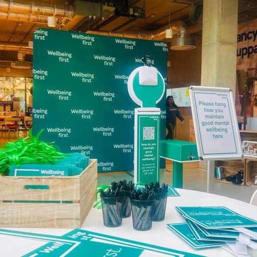 Corporate branded photobooth and backdrop